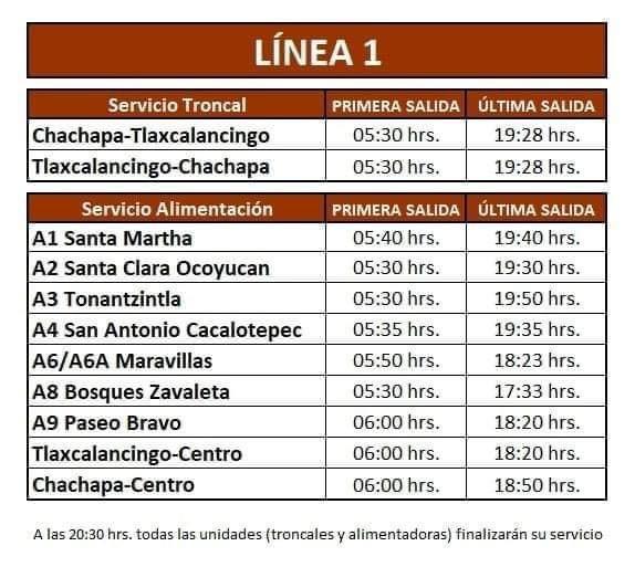 ¡Atención pasajeros! Estos son los nuevos horarios del RUTA del 29 al 11 de enero