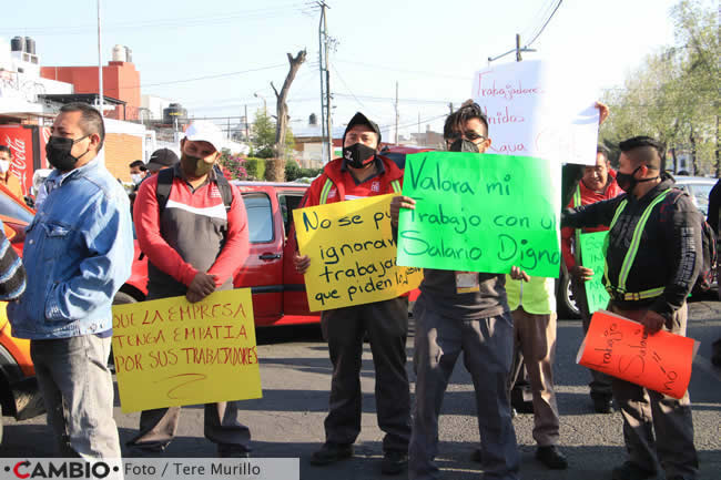 obreros coca cola puebla paro laboral demandas