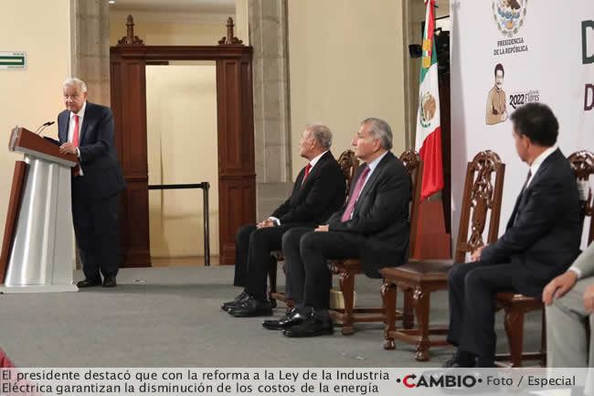amlo felicita nacho mier trabajo reforma electrica disminucion costo
