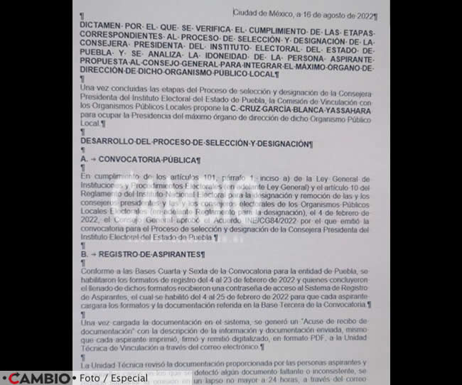 blanca yassahara cruz garcia nueva presidenta iee dictamen