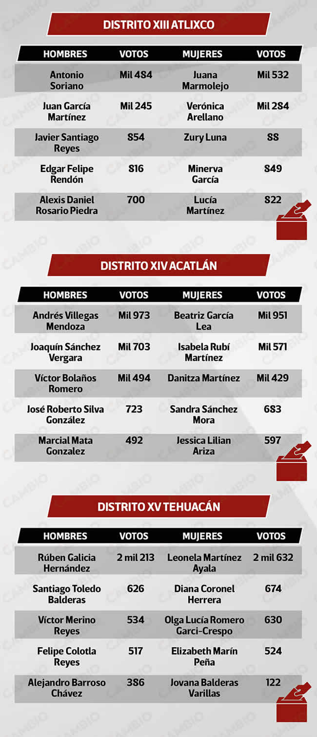 consejeros electos morena puebla distritos xiii xiv xv