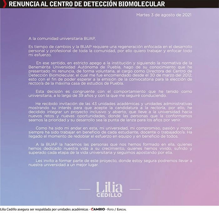 renuncia lilia cedillo