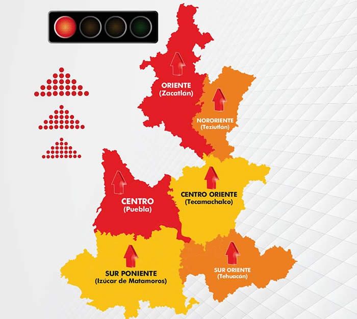 semaforo rojo covid puebla