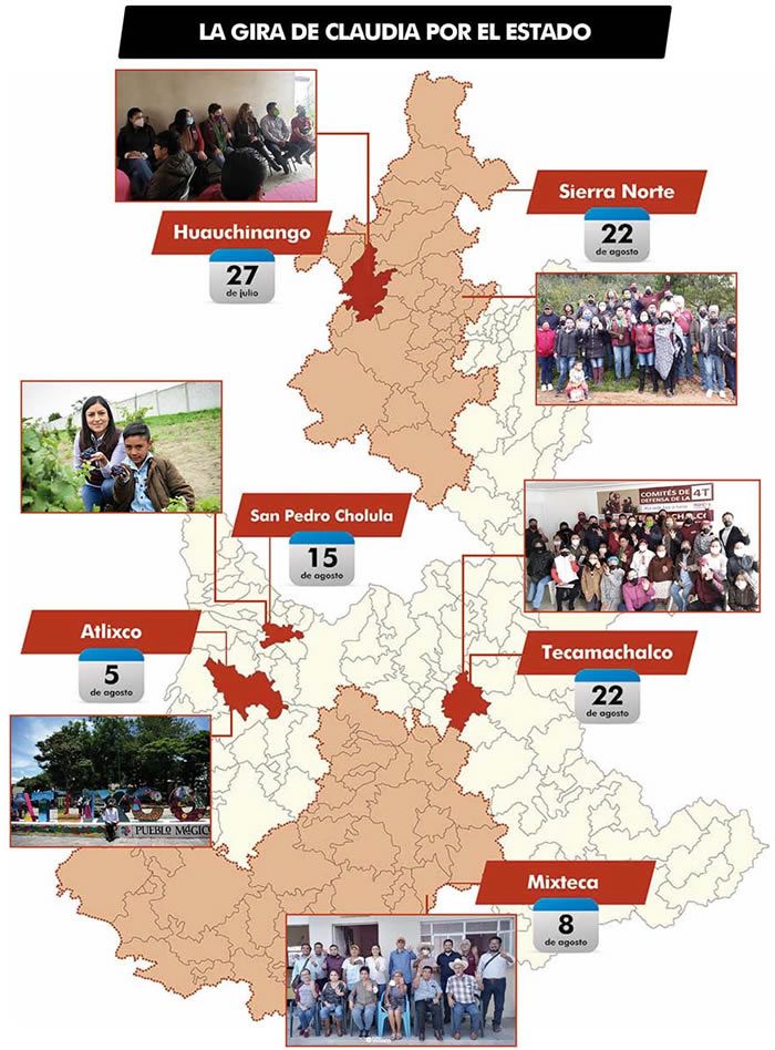 gira claudia rivera municipios