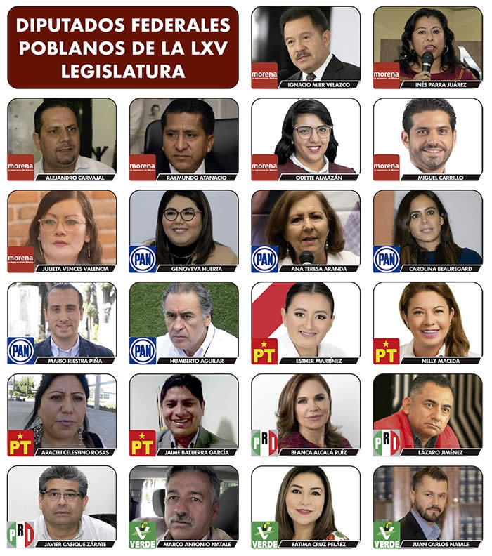 diputados federales poblanos lxv legislatura