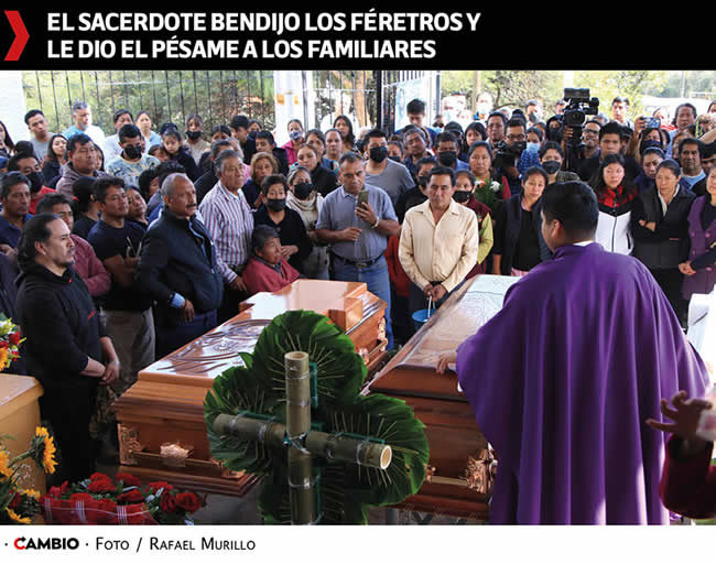 despedida asesinados san francisco totimehuacan bendicion feretros