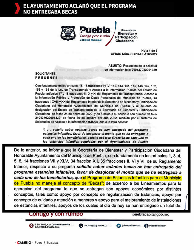 ayuntamiento aclara no entrega becas estancias infantiles