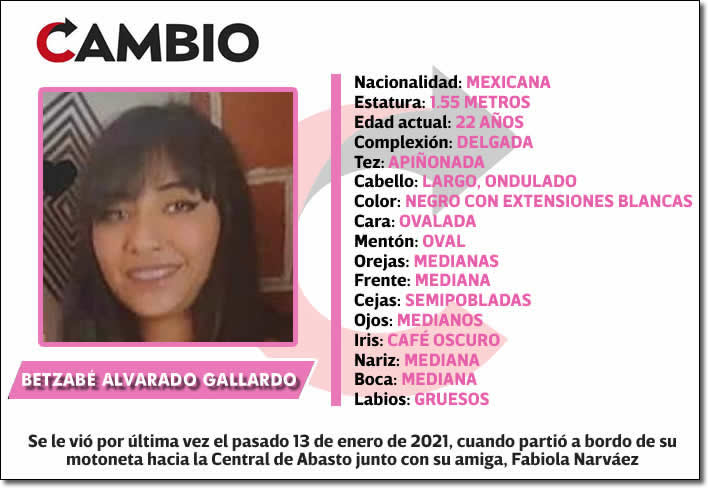 reporte desaparicion betzabe alvarado