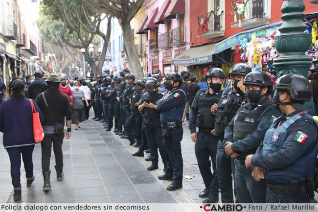 ambulantes centro historico policias