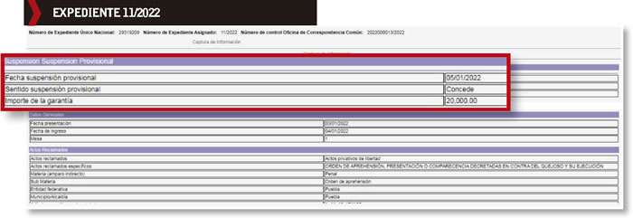 suspension francisco serrano expediente 11 2022