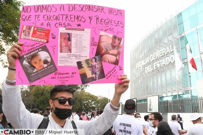 marcha desaparicion liliana lozada apoyo fiscalia
