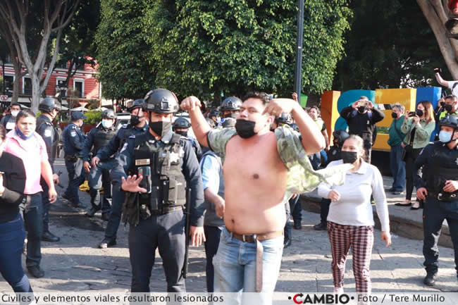 enfrentamiento ambulantes policias civiles