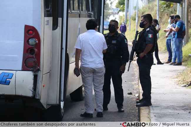 asaltos transporte publico puebla choferes
