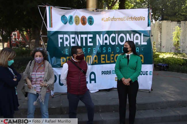 claudia rivera frente nacional defensa reforma electrica