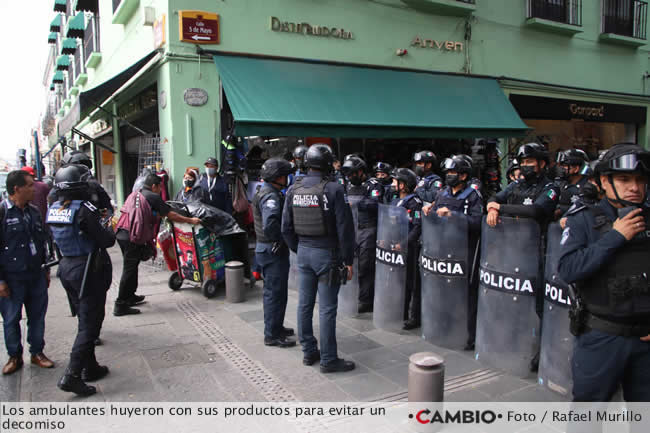 enfrentamiento policia estatal municipal ambulantes ch decomiso