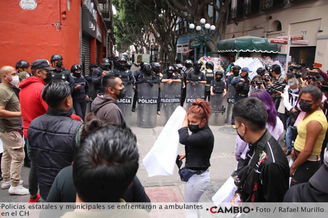 enfrentamiento policia estatal municipal ambulantes ch