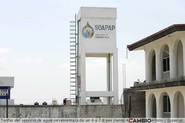 incremento tarifas agua en puebla