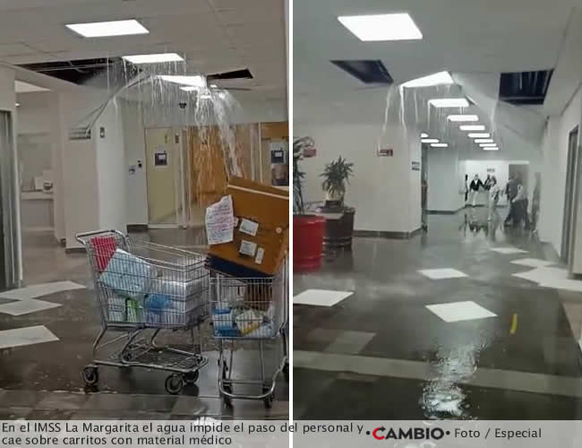 inundacion imss margarita tuberias rotas