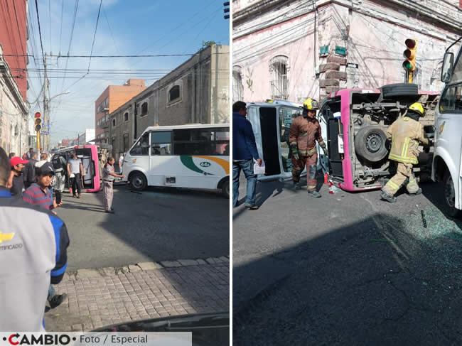 choque accidente 15 norte 2 poniente puebla