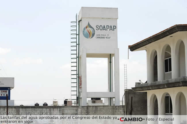 aumento tarifas agua soapap vigentes