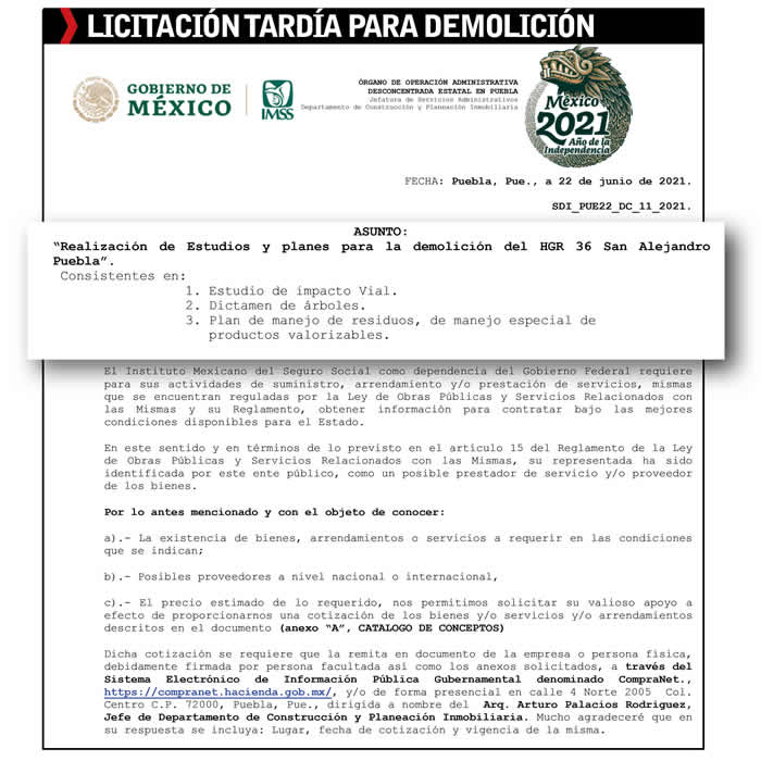 licitacion demolicion san alejandro