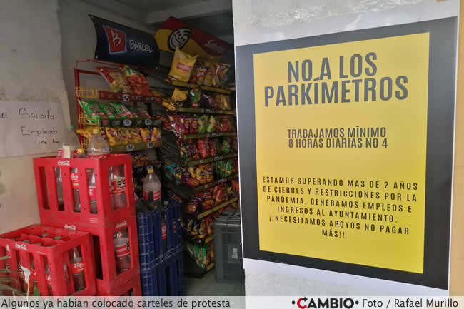 protesta vecinos el carmen parquimetros puebla carteles