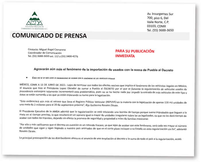 comunicado amda autos usados puebla
