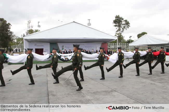 inaguracion asta bandera monumental puebla sedena