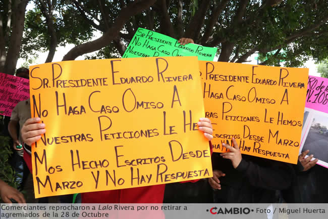 eduardo rivera inaugura parque central abastos protestas mensajes