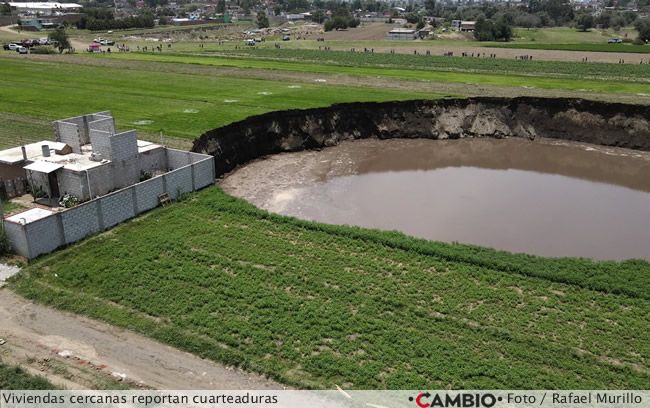 socavon viviendas cercanas cuarteaduras