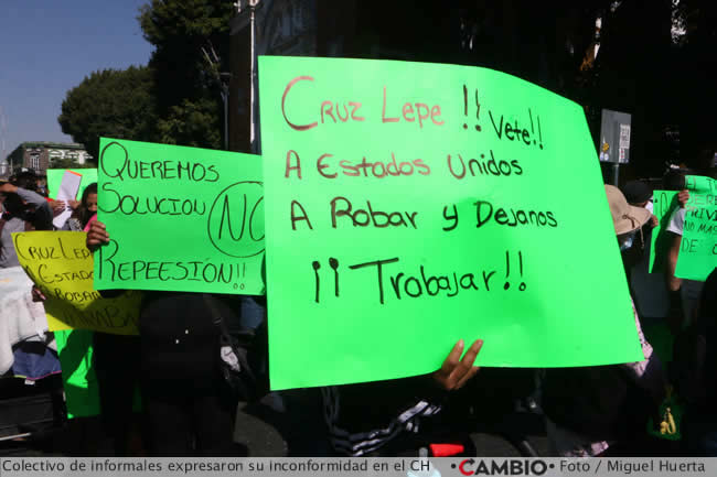 manifestacion ambulantes ayuntamiento puebla inconformidad