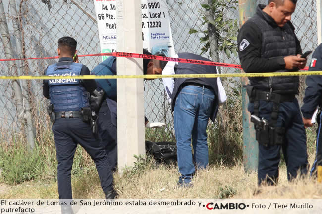 cadaveres puebla fin semana san jeronimo