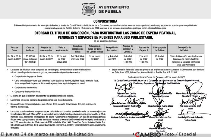 licitacion paraderos ayuntamiento