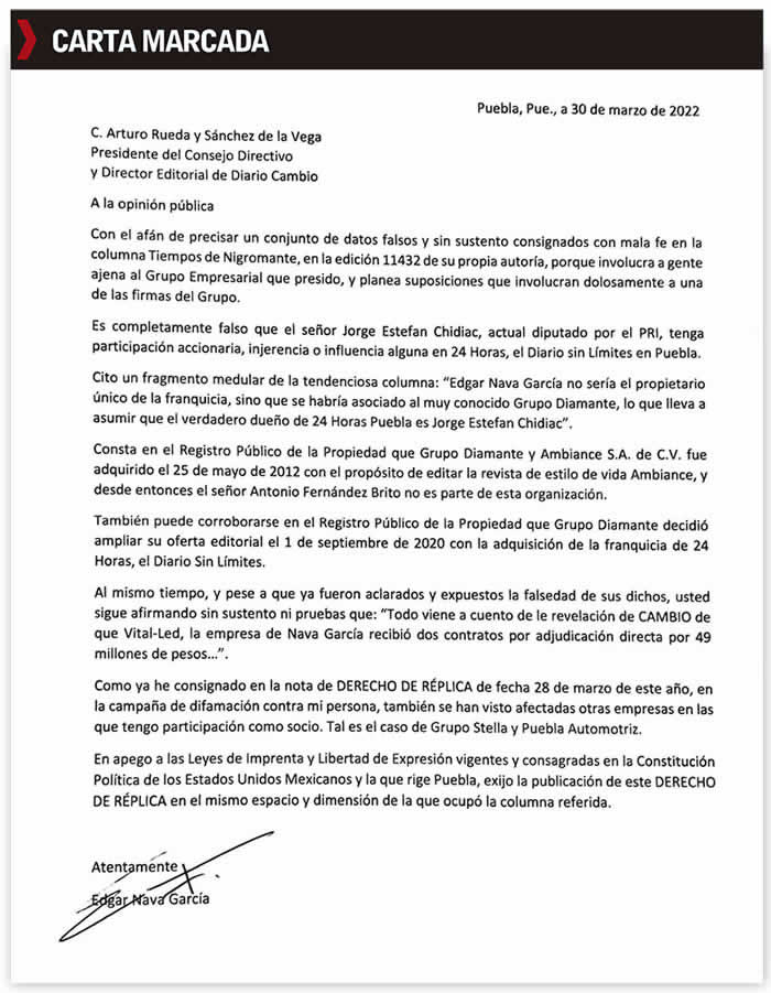 carta edgar nava