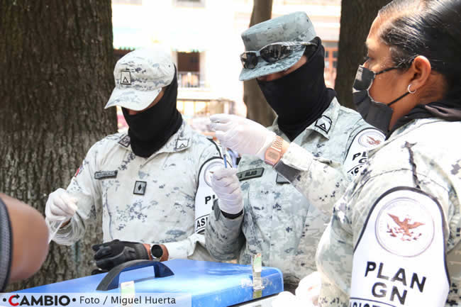 jornada vacunacion covid puebla zocalo guardia nacional