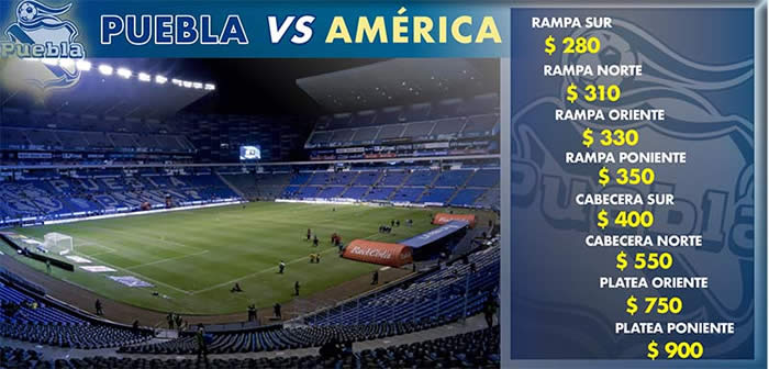 costo boletos liguilla club puebla america