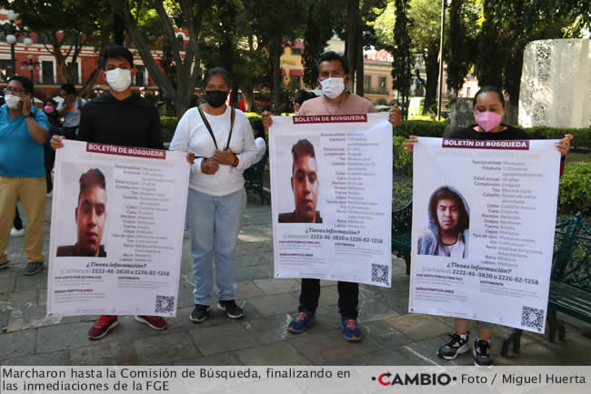 marcha voz desaparecidos puebla fge