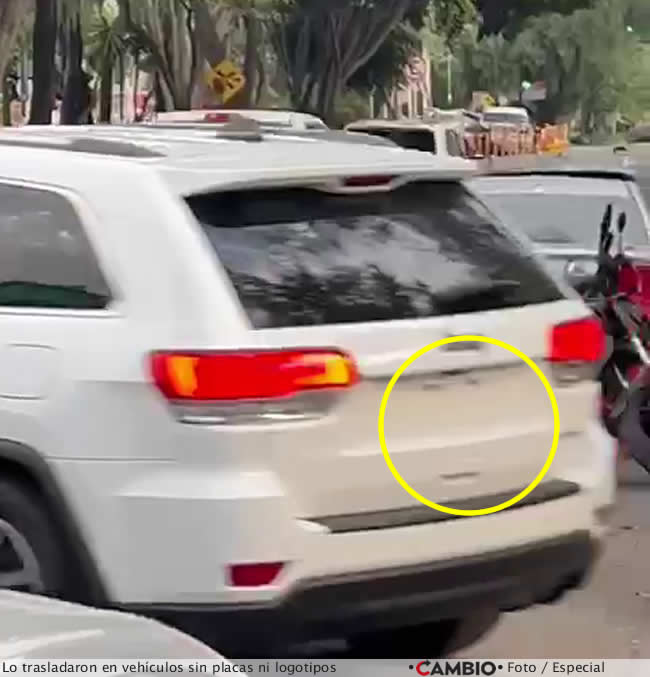 anomalias detencion arturo rueda vehiculos sin placas ni logotipos