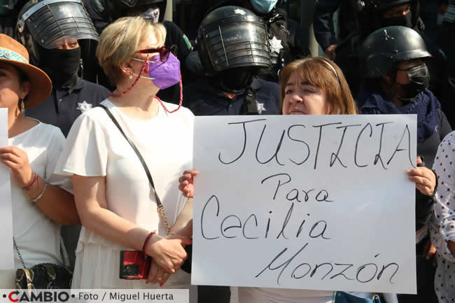 colectivos manifestacion ceiclia monzon mensajes