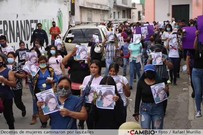 manifestacion mujeres feminicidio sandra perez caminata