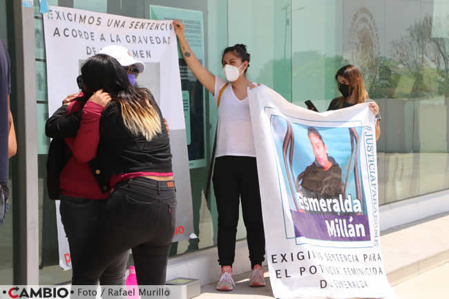 esmeralda millan victima audiencia abrazo