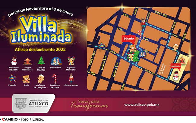 nuevo recorrido villa iluminada atlixco 2022