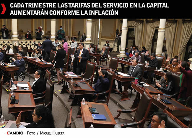 aumento tarifas servicio agua potable puebla