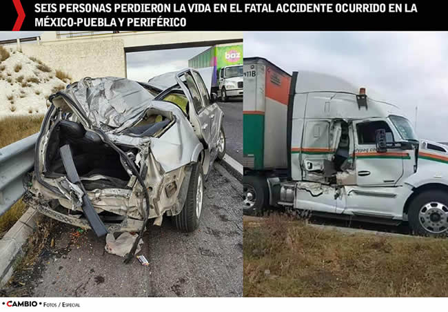 accidente mexico puebla periferico seis personas fallecidas