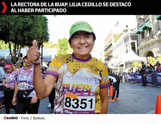 maraton puebla 2022 lilia cedillo rectora buap