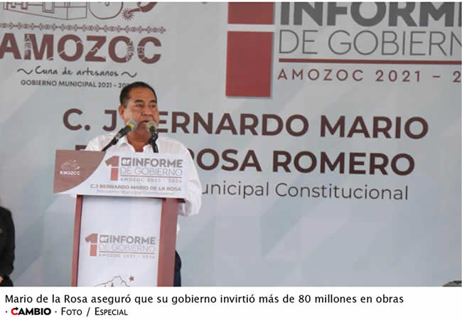 primer informe labores mario de la rosa amozoc inversion