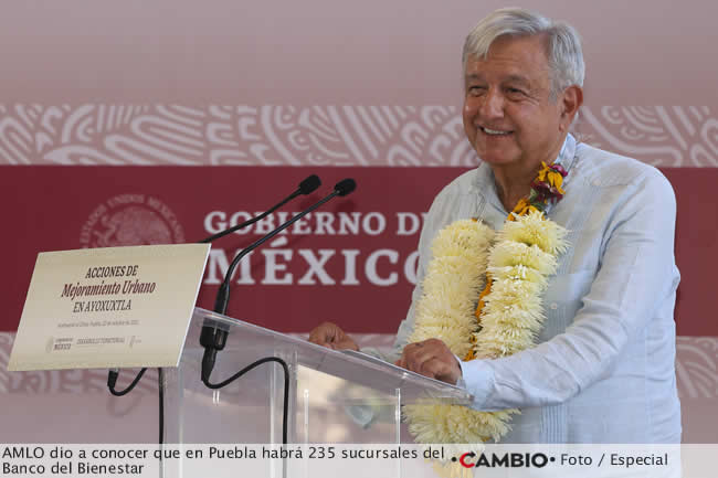 visita amlo mixteca puebla entrega obras anuncio banco bienestar sucursales