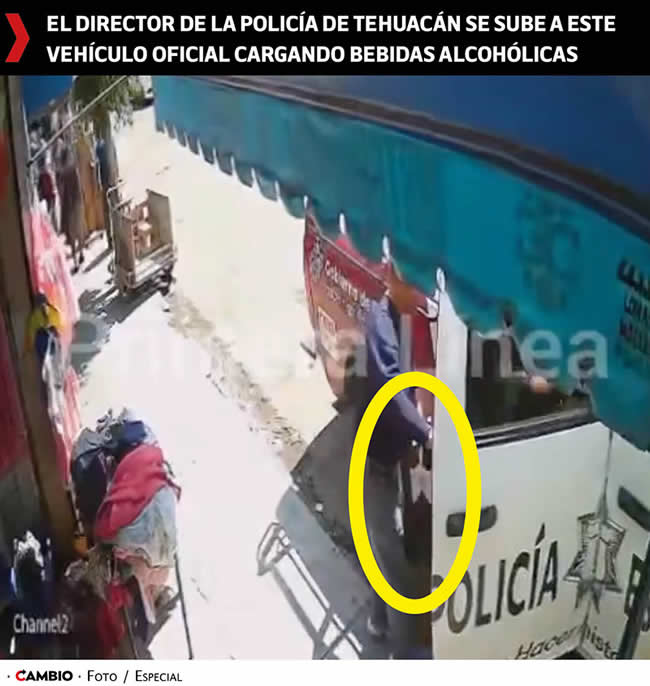 vehiculo director policia tehuacan bebidas alcoholicas