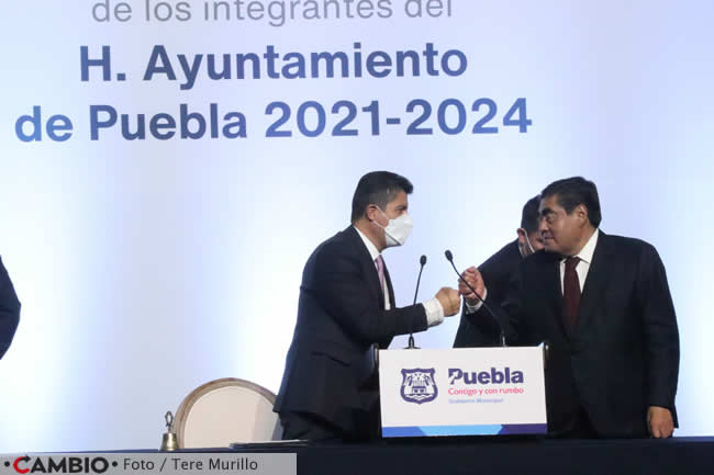 miguel barbosa toma protesta lalo rivera felicitacion