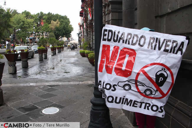 locatarios anti parquimetros acusan intimidacion ayuntamiento puebla